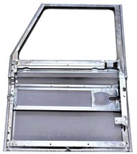 Right Hand Front Galvanised Land Rover Defender Push Button Door - Steel Skin 