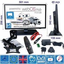 MOTORHOME CARAVAN BOAT 22" Smart TV (webOS) 12V Full HD +Bracket +Magic Remote