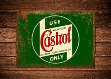 Castrol motor oil metal sign