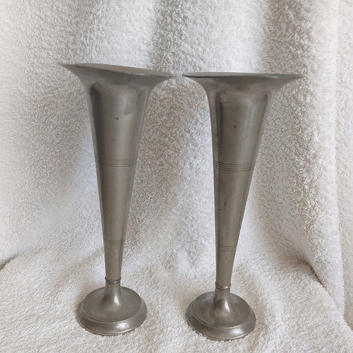 Pair vintage pewter - of,