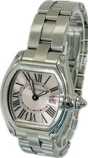Cartier Roadster W62017V3 2675 SM Pink Dial 31mm Quartz Womens Watch A4044