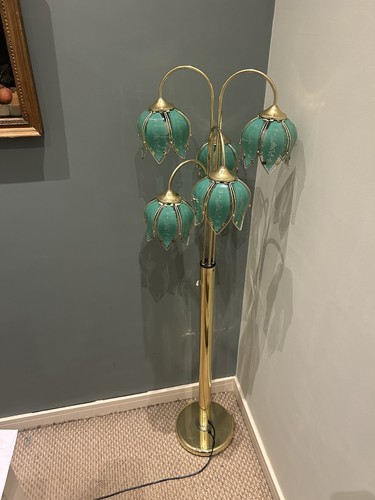 Hollywood regency lotus lamp - hollywood,