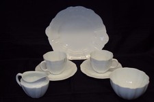 Royal Crown Derby Surrey White 7 Piece Tea for Two Set