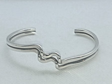 Tianguis Jackson Fully Hallmarked 925 Silver Double Cuff Bangle  With Twist  7"