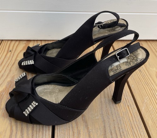 Shoes black satin - , effect