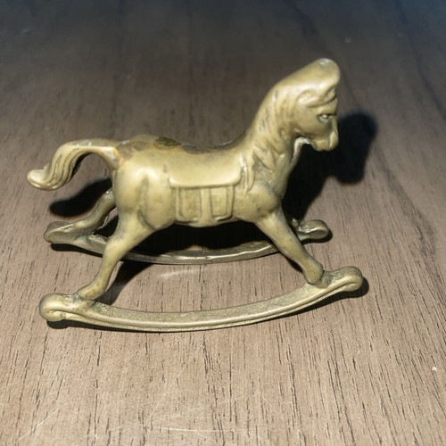 Vintage brass rocking horse - brass,