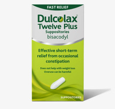 Dulcolax Suppositories Adult 10mg - Constipation Relief - 12 - Expiry: 06/2026