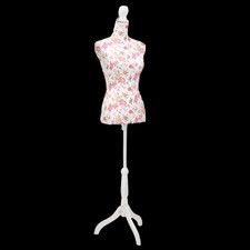 Adjustable Female Dress Form Mannequin Display Stand Tailor Torso Cotton Body