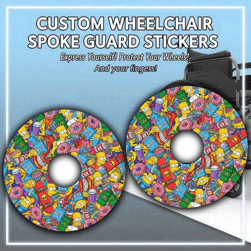 Wheelchair spoke guard - wheelchair, sticker