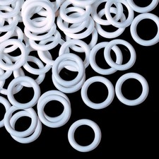 50 White  Pieces Roman Blind Curtain Rings- 16mm