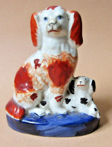 Antique staffordshire mother - staffordshire,