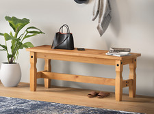 Corona Bench 4'0" Dining Mexican Solid Pine Long Seat by Mercers Furniture®