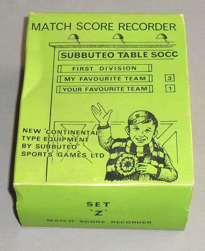 Subbuteo match score board - match,