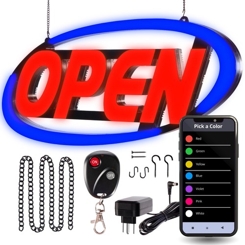 Led open sign - sign, business