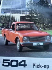 Peugeot 504 Pick Up Information Car Sales Info Brochure 1980