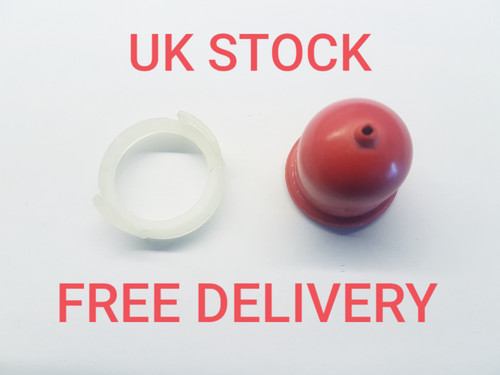 Red petrol fuel primer bulb - red,