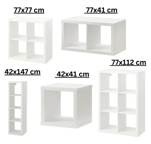 Ikea kallax white shelving - ,