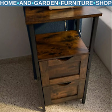 Industrial Slim Bathroom Cupboard Storage Chest of Drawer Vintage Narrow Cabinet