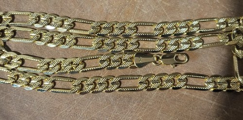 14k gold solid figaro - , link