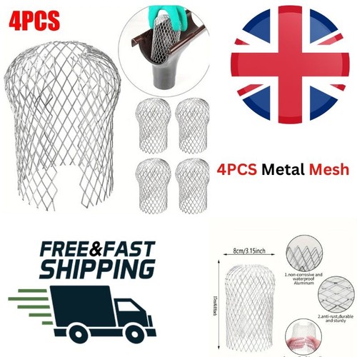 4pcs metal mesh gutter leaf - 4pcs,
