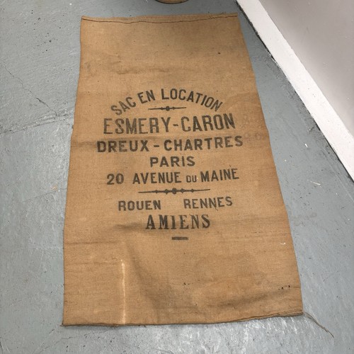 Vintage french hessian - hessian, burlap