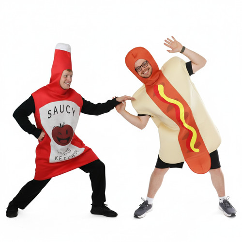 Adults hot dog ketchup - ketchup, duo