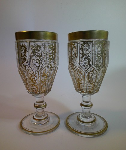 Antique facet cut - antique, gilded