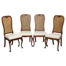 FOUR LOVELY VINTAGE FRENCH COUNTRY HOUSE LOUIS XVI STYLE BERGERE DINING CHAIRS