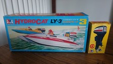 MITSUWA Model Boat Kit 423 Hydro Cat LY-3 Japan Rare Vintage Yamaha Outboard 