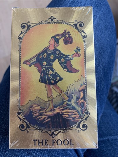 Gold foil tarot cards - gold,