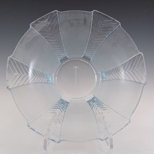 Walther & Söhne Art Deco Blue Glass 'Athene' Large Bowl