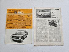 NSU PRINZ 4 REVIEW SALES BROCHURE 1964