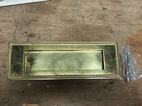 Brass letter box - letter, 11”