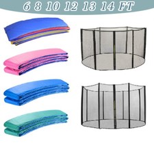6 8 10 12 13 14FT Trampoline Safety Net Enclosure and Spring Cover Padding Pads