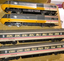 Hornby OO Gauge Intercity HST 125 4 Car Set 43125, 2 x42251, 43126 see pics vgc 