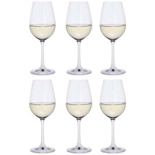 Dartington White Wine Glasses Set of Six 350ml Crystal Dishwasher Safe 22cm High