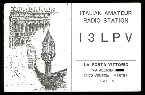 Qsl radio card italy - italy, i3lpv