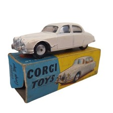 Corgi Toys 208 Jaguar 2.4 Litre Saloon White Boxed Die-Cast