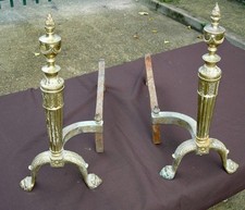 Large pair vintage brass