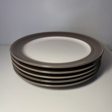 5x Denby Truffle Dinner Plates. 27cm Dinner Plates