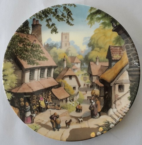 Coalport plate the village - plate,