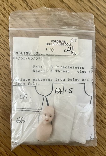 Porcelain dolls house doll kit - porcelain,