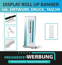 Roll-up banner display incl. design and print 85 cm x 200 cm
