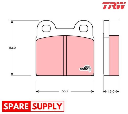 Brake pad set disc - pad, for