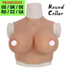 DIY Inflatable Silicone Breast Forms Tits Round Collar Transgender Crossdresser
