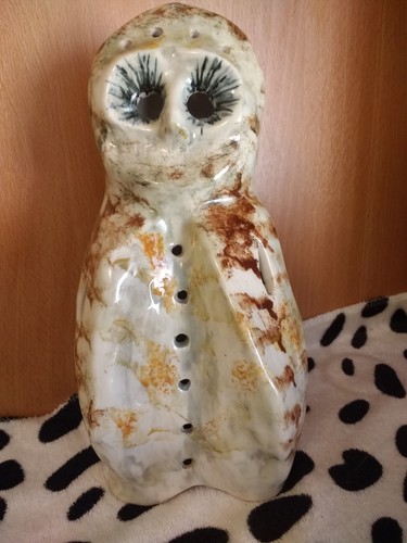 Vintage large pottery - large, owl