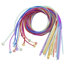 12Pcs 48" Flexible Afghan Tunisian Crochet Hook Needles 3.5-12mm Hooks Tool