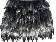 Black feathered skirt