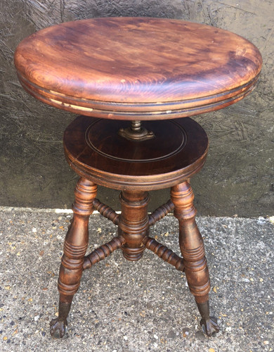 Piano stool antique victorian - stool,