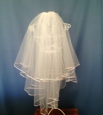 Waist length Bridal Veil